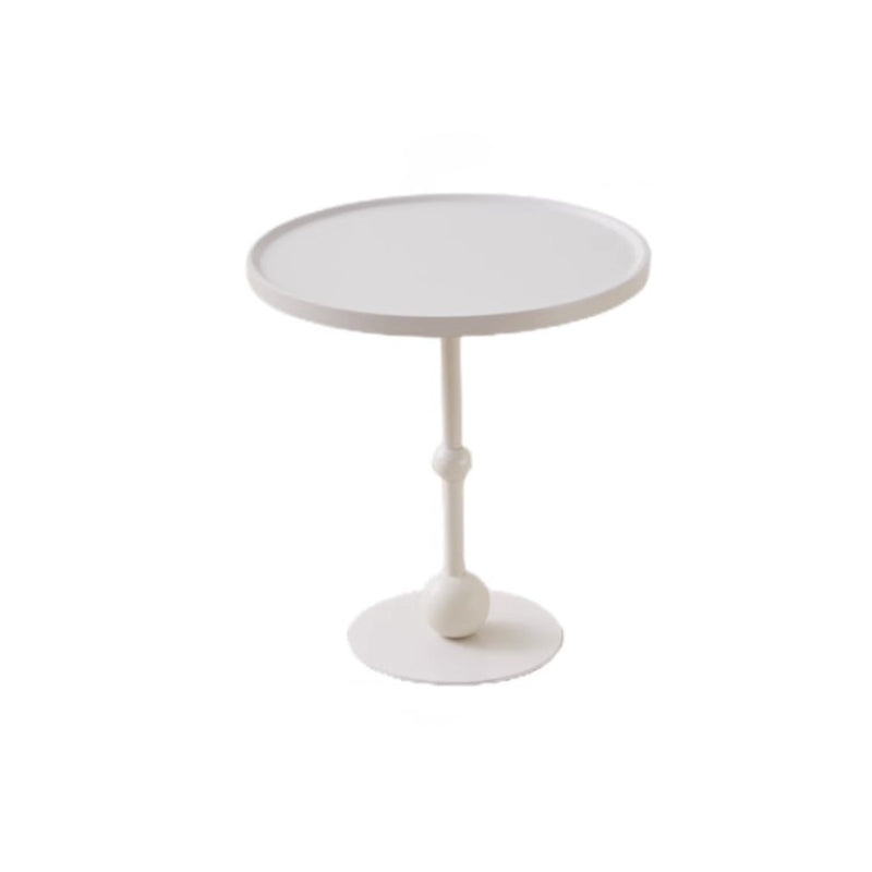 Modern Round Glass Iron Tray Side Table