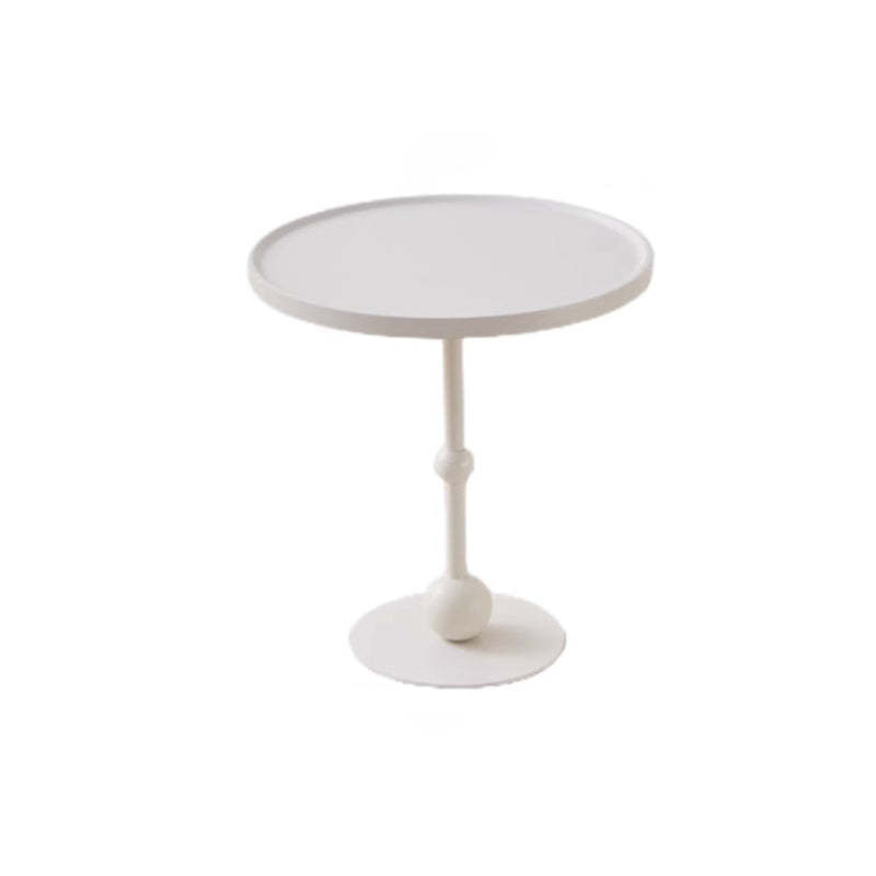 Modern Round Glass Iron Tray Side Table