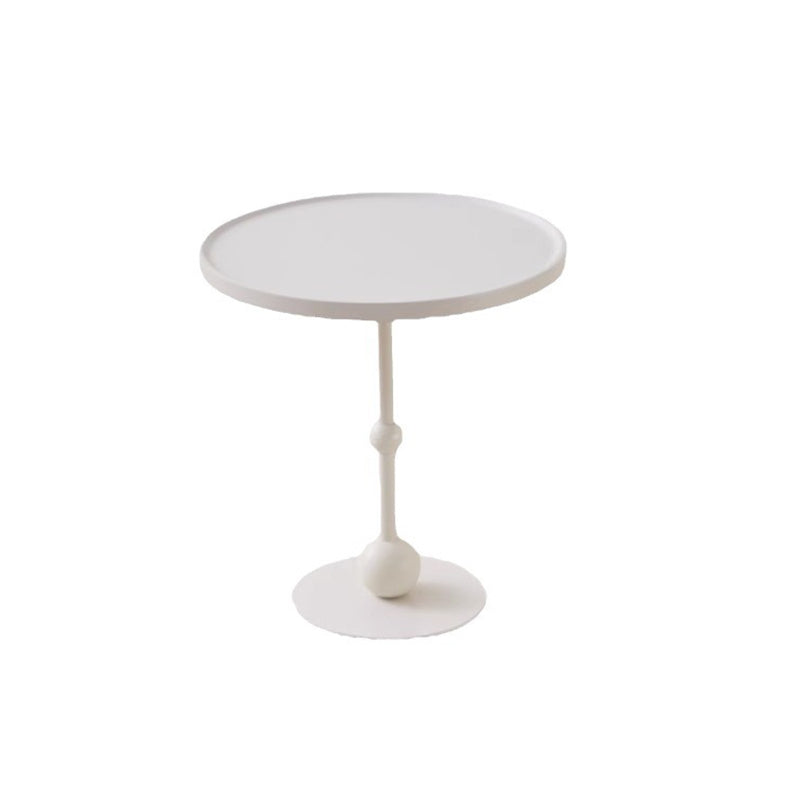 Modern Round Glass Iron Tray Side Table