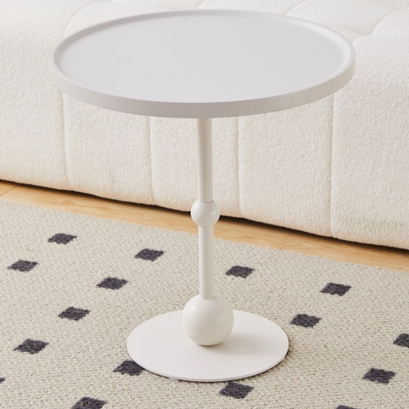 Modern Round Glass Iron Tray Side Table