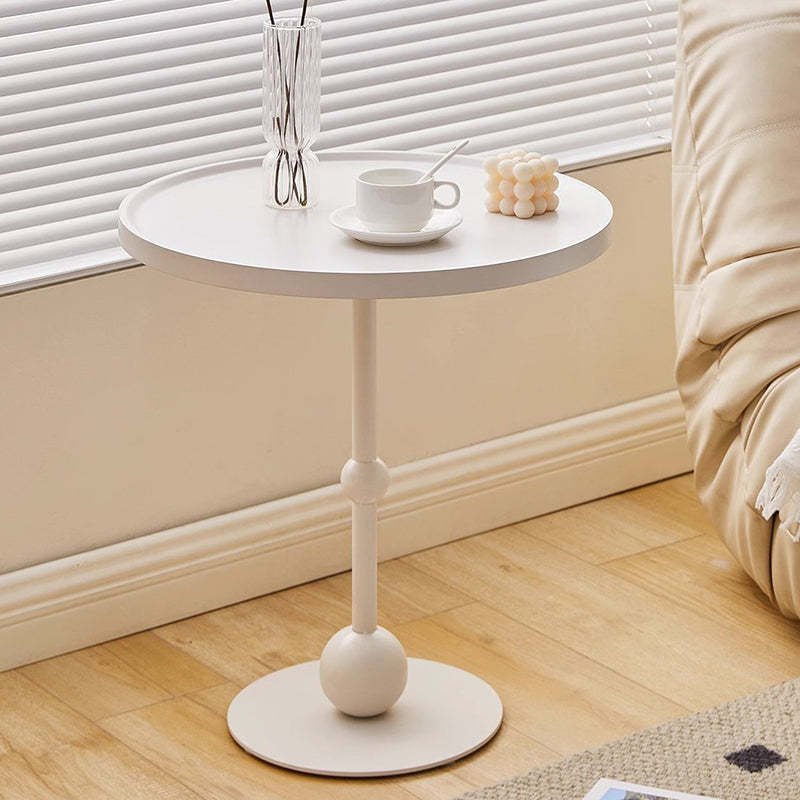 Minimalist round tray wood end & side tables, Lighom