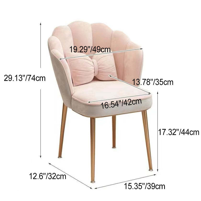 Nordic Fabric Vanity Stool with Armrest