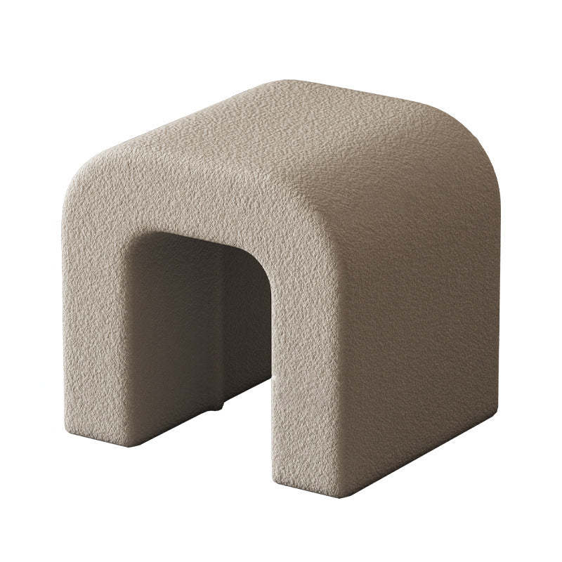 Scandinavian Geometric Lambswool Vanity Stool