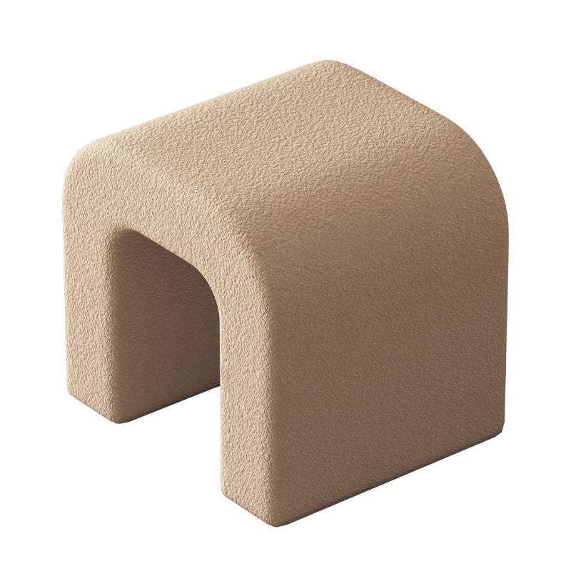 Scandinavian Geometric Lambswool Vanity Stool