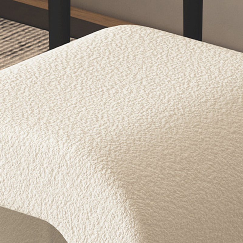Scandinavian Geometric Lambswool Vanity Stool