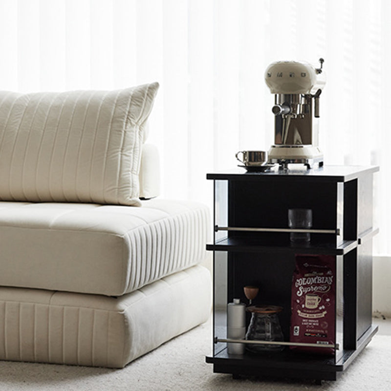 Contemporary Square Glass Side Cabinet