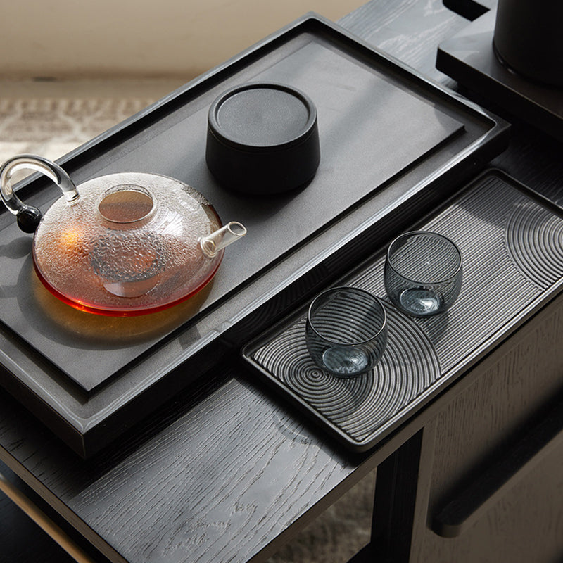 Contemporary Square Glass Side Cabinet