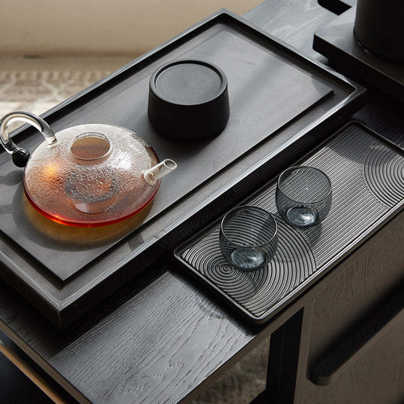 Contemporary Square Glass Side Cabinet