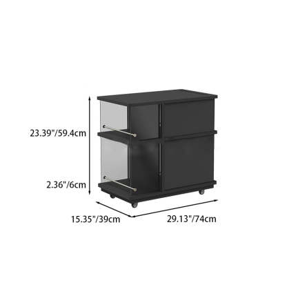 Contemporary Square Glass Side Cabinet
