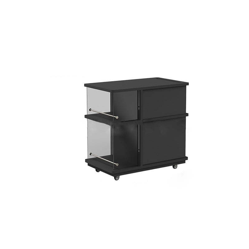 Contemporary Square Glass Side Cabinet