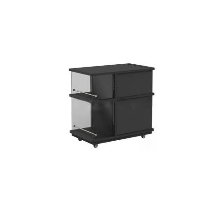 Contemporary Square Glass Side Cabinet