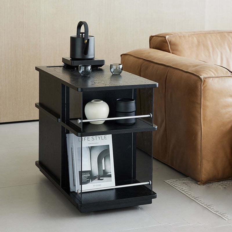 Contemporary Square Glass Side Cabinet