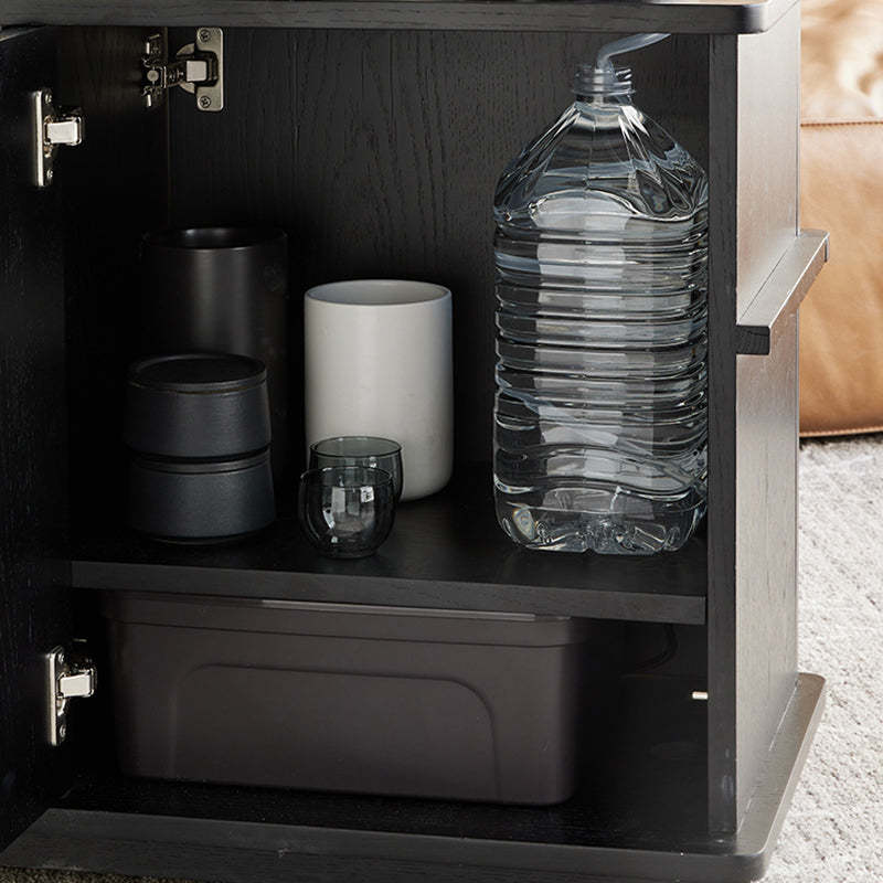 Contemporary Square Glass Side Cabinet