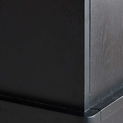 Contemporary Square Glass Side Cabinet