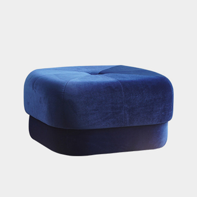Modern Round Fabric Footstool