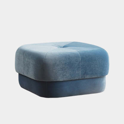 Modern Round Fabric Footstool