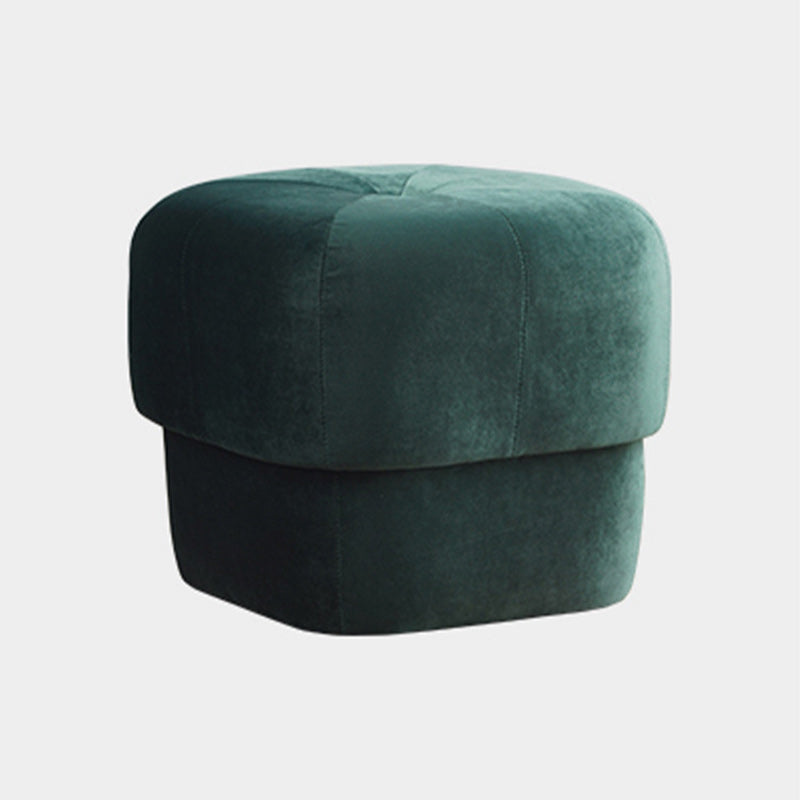 Modern Round Fabric Footstool — C / Pink