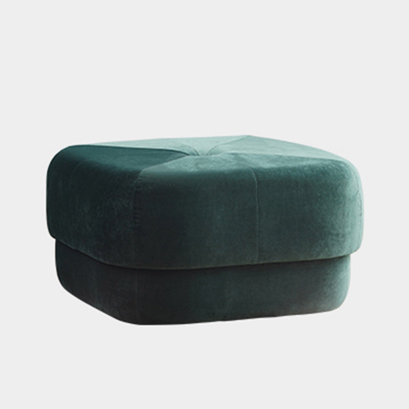Modern Round Fabric Footstool