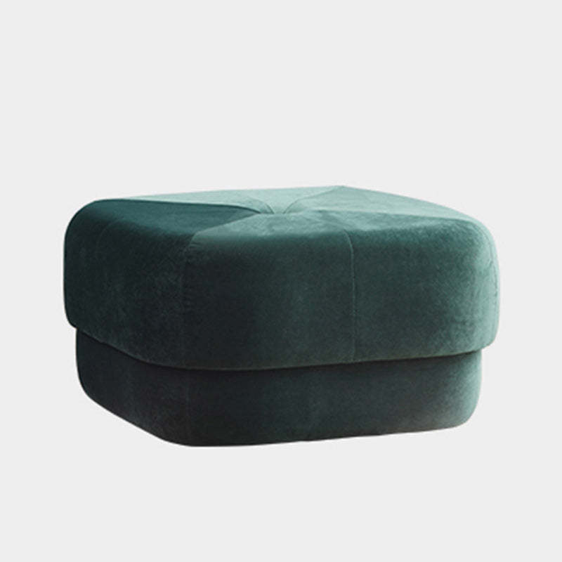 Modern Round Fabric Footstool