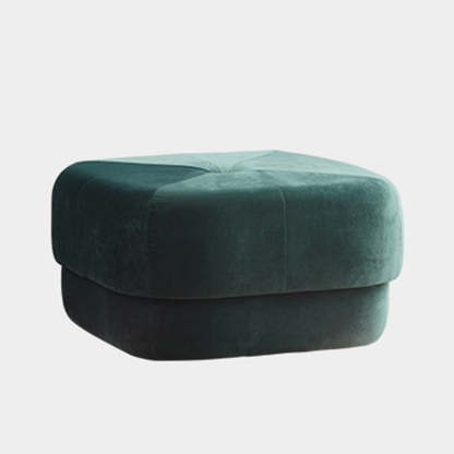 Modern Round Fabric Footstool