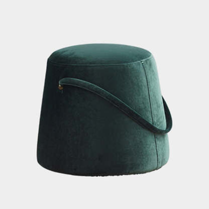 Modern Round Fabric Footstool
