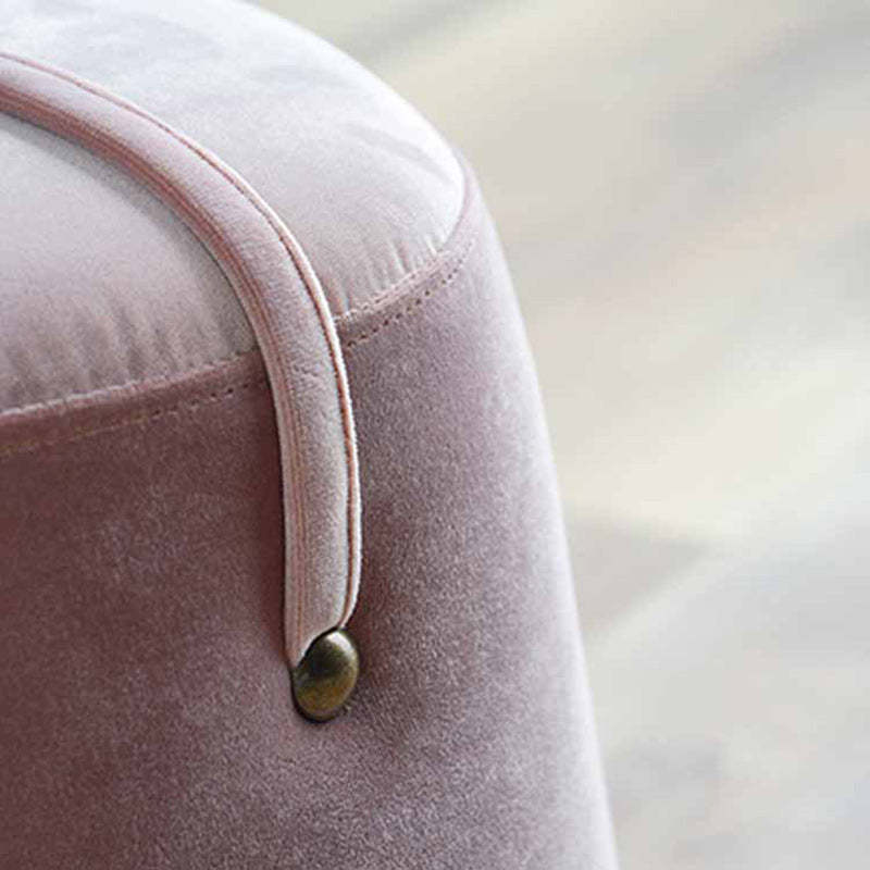 Modern Round Fabric Footstool — B / Pink