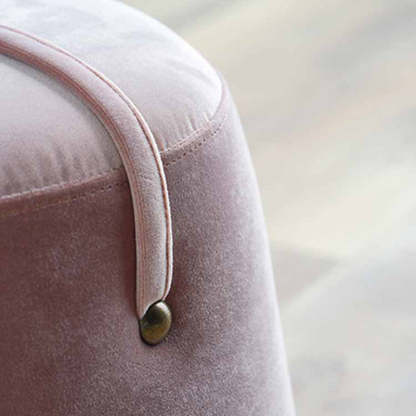 Modern Round Fabric Footstool — B / Pink