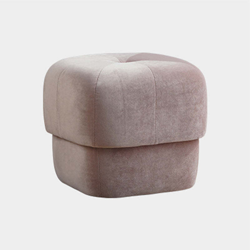 Modern Round Fabric Footstool — B / Dark Blue