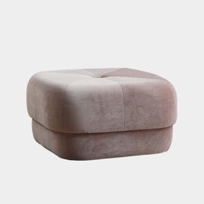 Modern Round Fabric Footstool