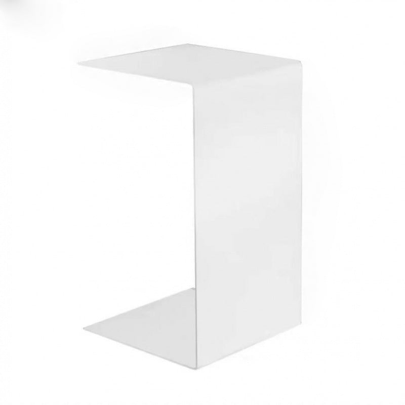Minimalist Geometric Steel 2-Tier End Table