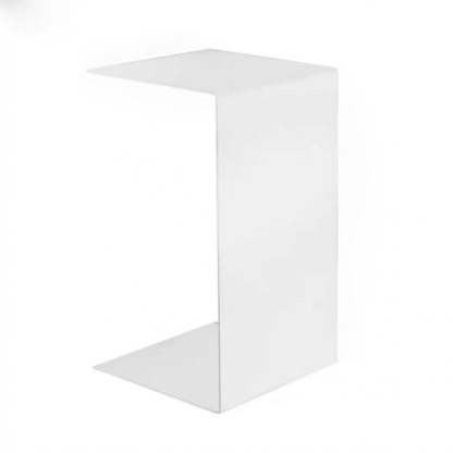 Minimalist Geometric Steel 2-Tier End Table