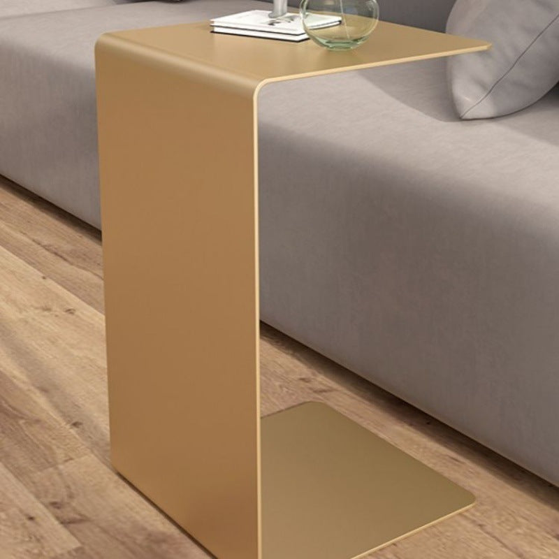 Minimalist Geometric Steel 2-Tier End Table