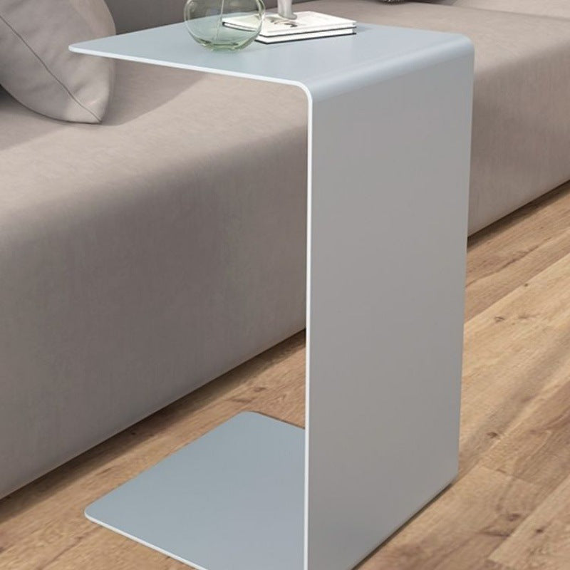 Minimalist Geometric Steel 2-Tier End Table
