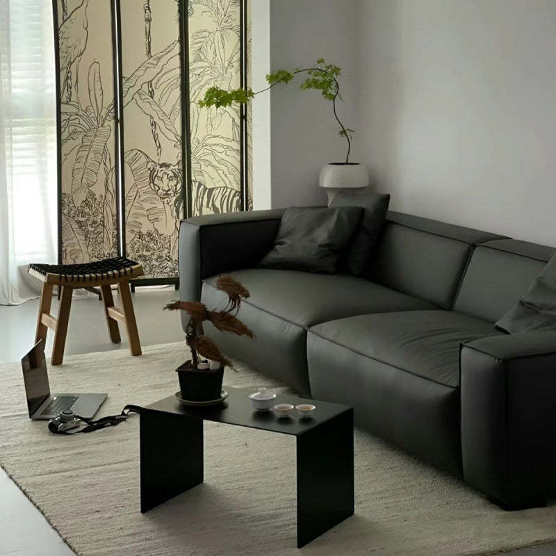 Minimalist Geometric Steel 2-Tier End Table