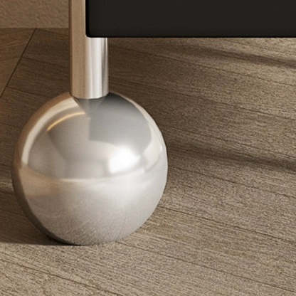 Modern Stainless Steel 2-Drawer Nightstand