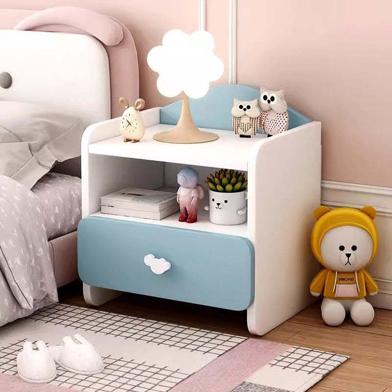 Modern 1/2-Drawer Nightstand — 2 / Pink