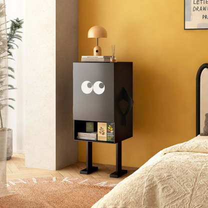Contemporary Long-Leg Steel Side Cabinet — B