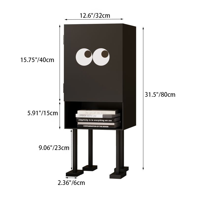 Contemporary Long-Leg Steel Side Cabinet