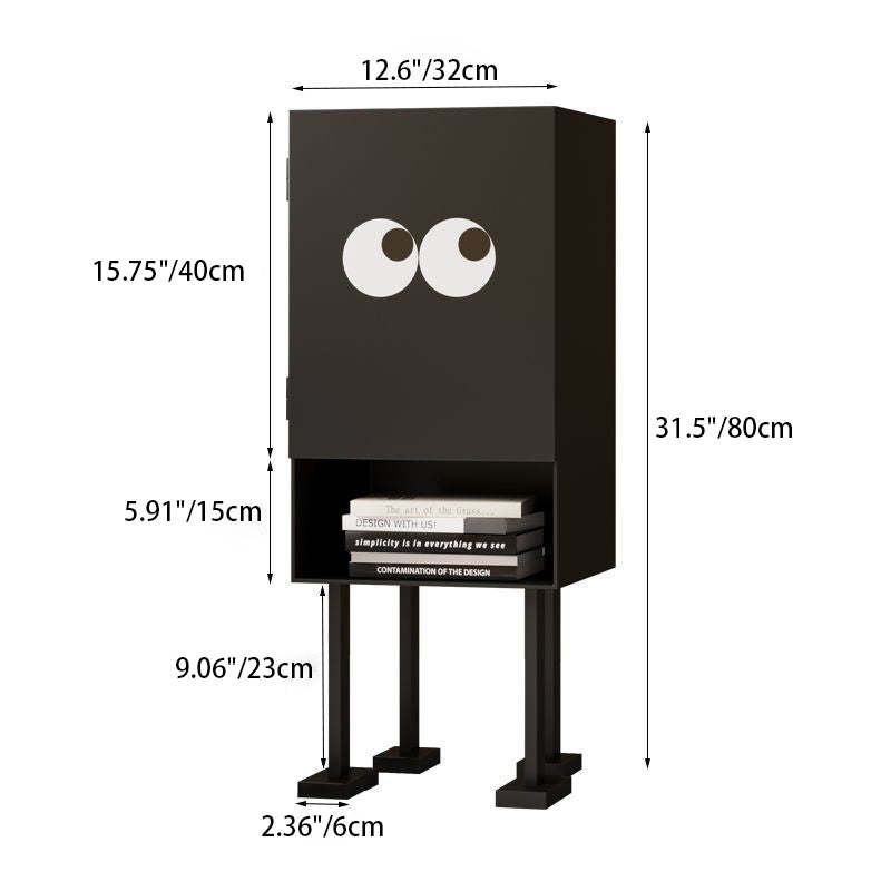Contemporary Long-Leg Steel Side Cabinet