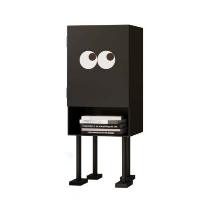 Contemporary Long-Leg Steel Side Cabinet