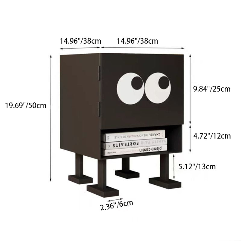 Contemporary Long-Leg Steel Side Cabinet