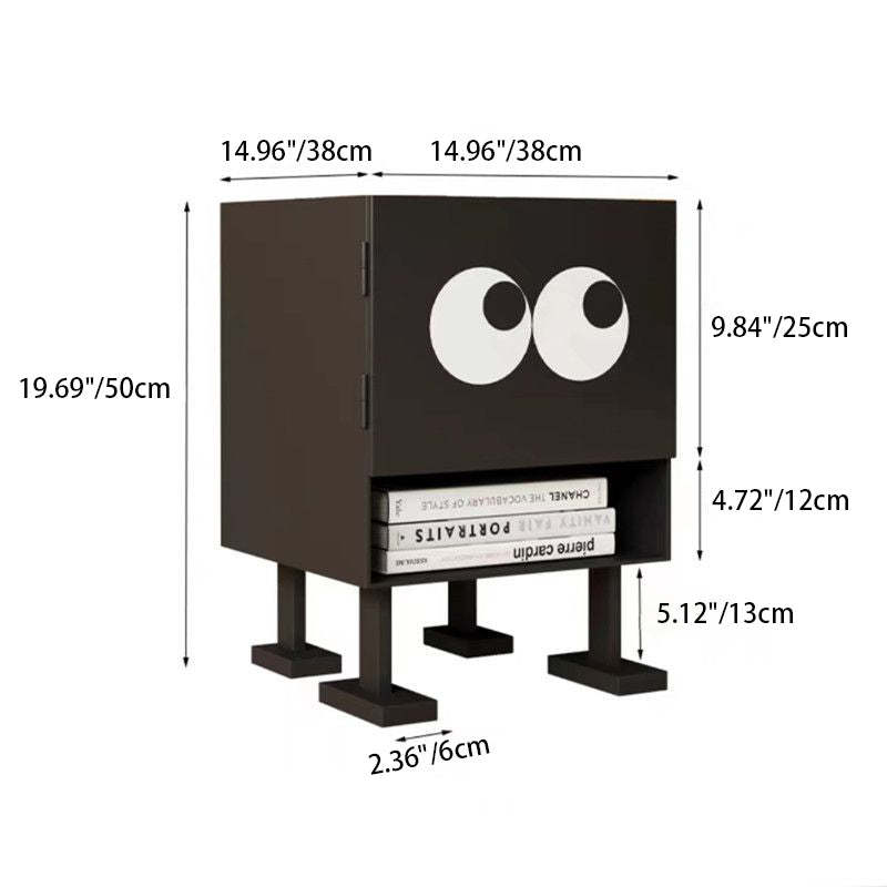 Contemporary Long-Leg Steel Side Cabinet