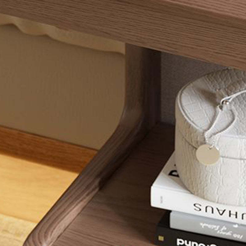 Modern Rubber Wood 4-Tier Side Table