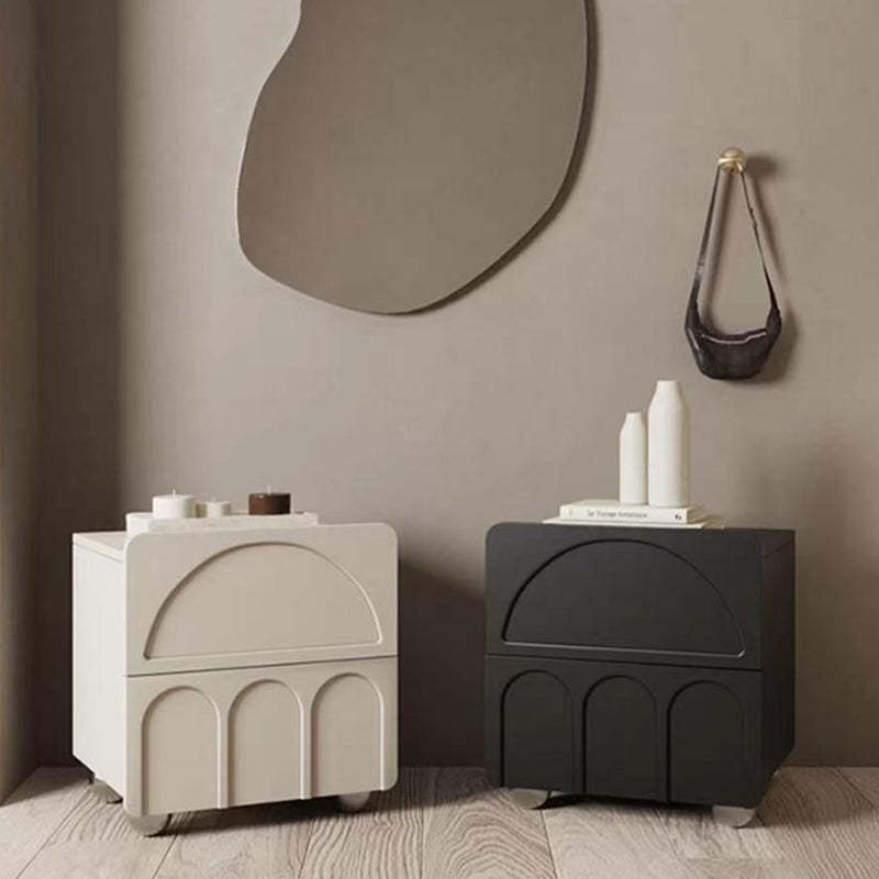 Nordic 2-Drawer Nightstand — Black