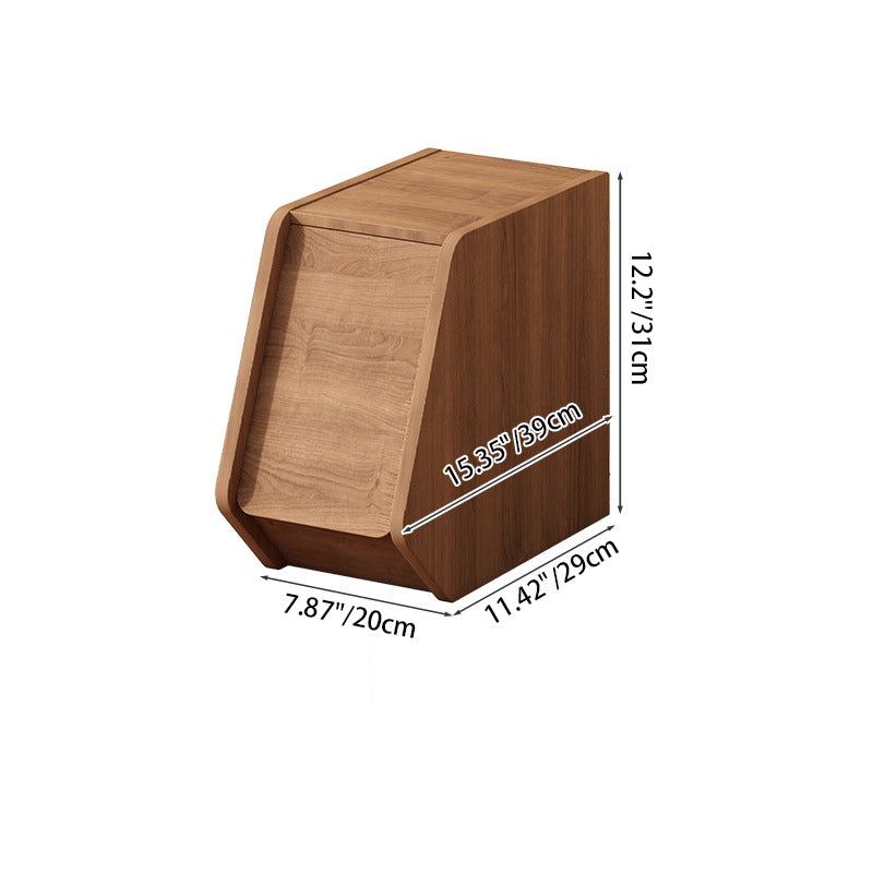 Modern Solid Wood Side Cabinet — Wood Color