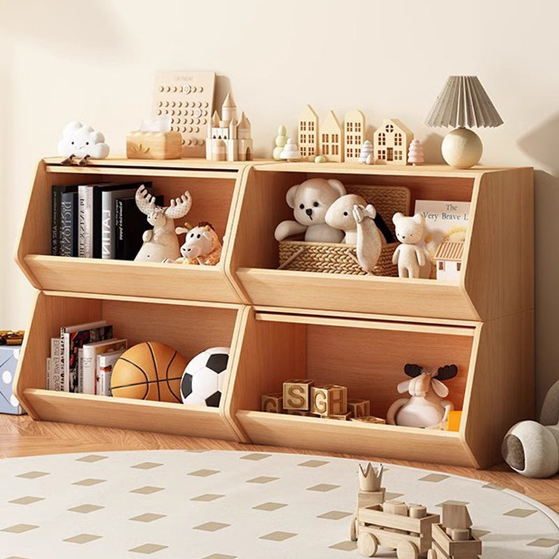 Modern Solid Wood Side Cabinet — Wood Color