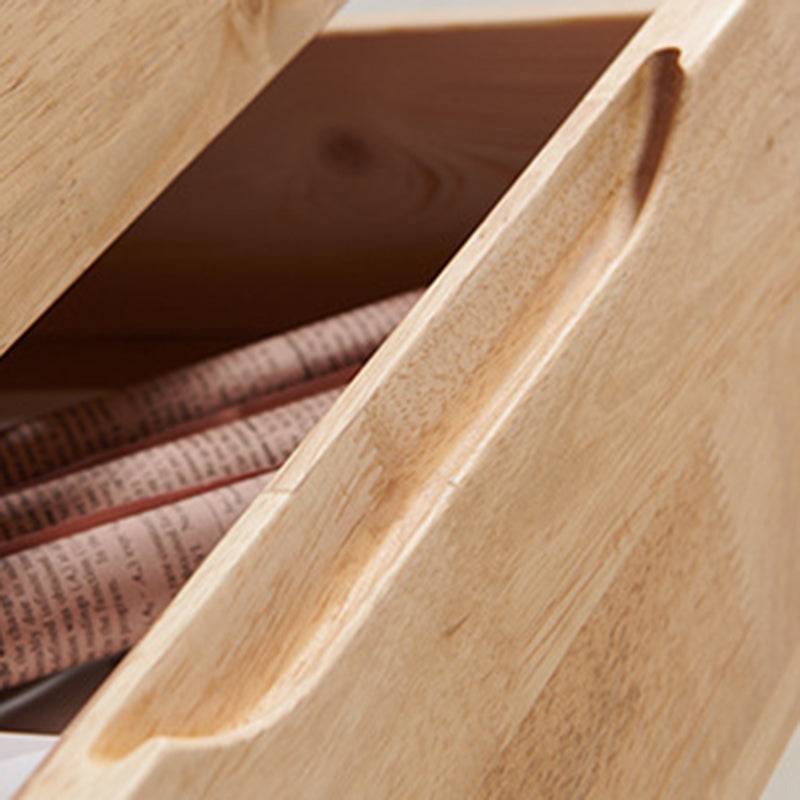 Minimalist Rubber Wood 1/2-Drawer Side Table