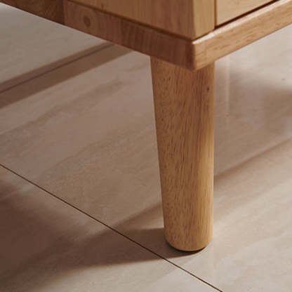 Minimalist Rubber Wood 1/2-Drawer Side Table
