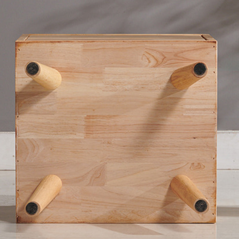 Minimalist Rubber Wood 1/2-Drawer Side Table