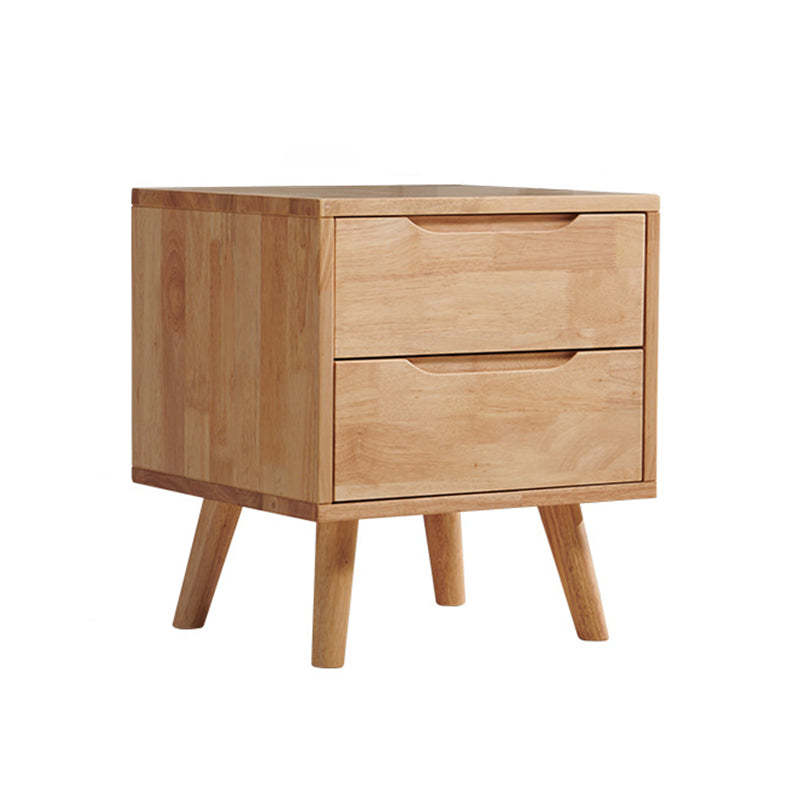 Minimalist Rubber Wood 1/2-Drawer Side Table